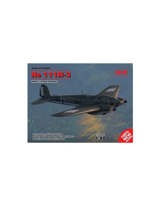 Ofertă de sezon ICM 48261 He 111H-3 WWII German Bomber