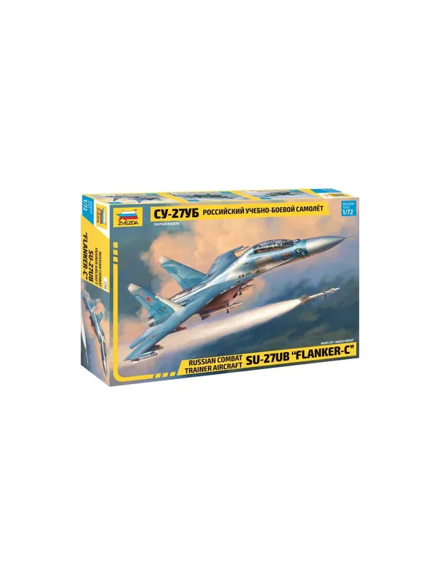 Zvezda 7294 Su-27UB Flanker-C Russian Combat Trainer Aircraft Chilipir