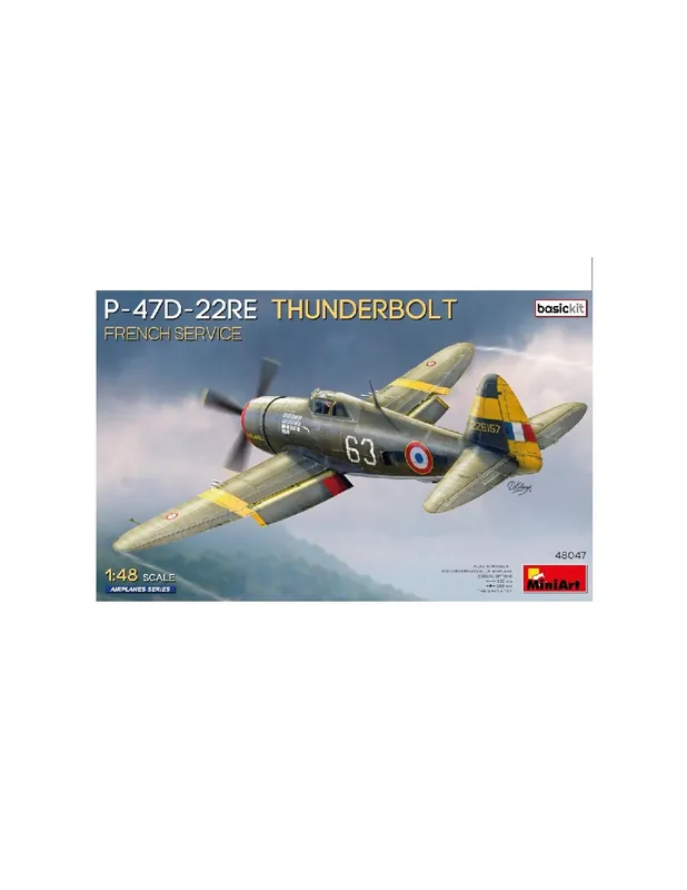 Lichidare de stoc MiniArt 48047 P-47D-22RE Thunderbolt French Service basickit