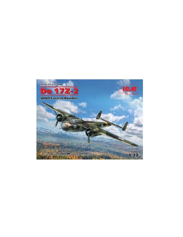 ICM 72308 Do 17Z-2 WWII Finnish Bomber Retur ușor