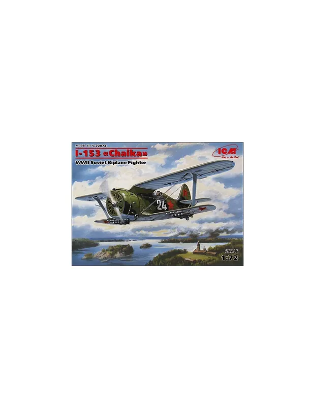 ICM 72074 I-153 WWII Soviet Biplane Fighter Popular
