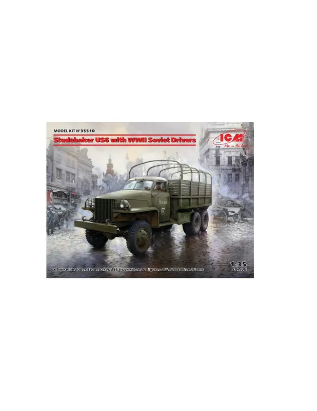 ICM 35510 Studebaker US6 with WWII Soviet Drivers Retur gratuit