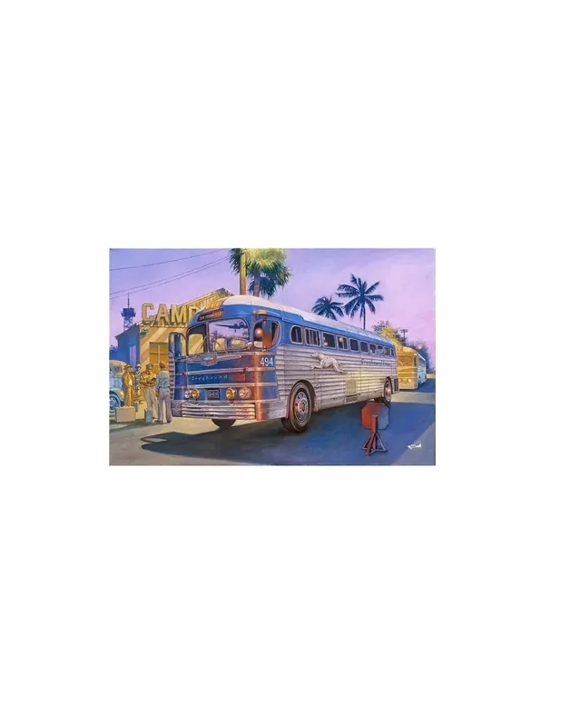 Plată securizată Roden 816 GMC PD3701 Silverside Bus Greyhound Lines