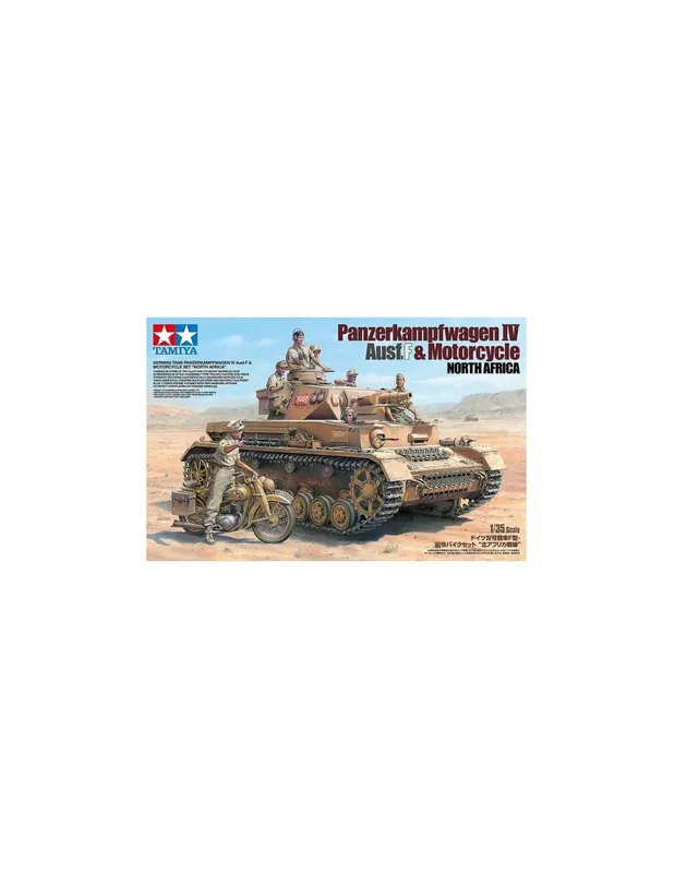 Bestseller Tamiya 25208 Panzerkampfwagen IV Ausf F. & Motorcycle North Africa