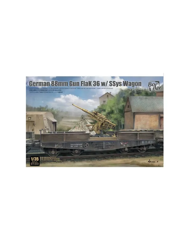 Cel mai vândut Border Model BT-044 German 88mm Gun Flak 36 w/SSys Wagon