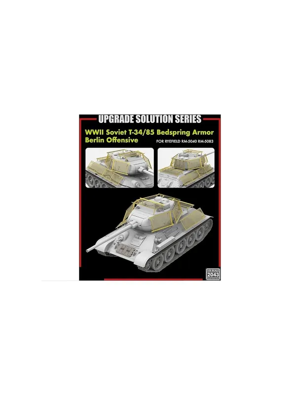 Rye Field Model 2043 WWII Soviet T-34/85 Bedspring Armor (Berlin Offensive) for RFM5083 Mai ieftin