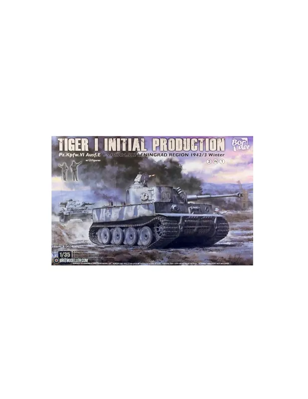 Border Model BT-014 Tiger I Initial Production s.Pz.Abt.502 Leningrad Region 1942/43 Winter Super ofertă