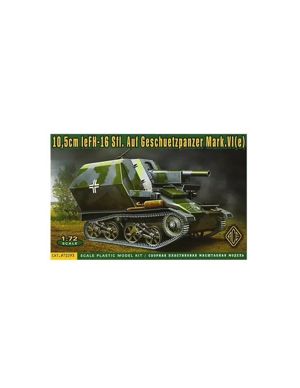 Chilipir Ace 72293 10,5cm leFH-16 Sfl. Auf Geschuetzpaner Mark.VI (e)