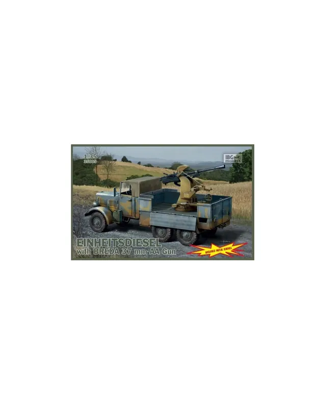 IBG Models 35005 Einheitsdiesel with Breda 37mm AA Gun Plată sigură