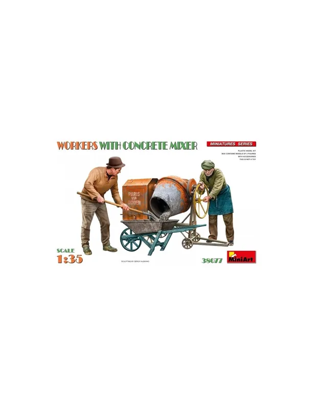 Mai ieftin MiniArt 38077 Workers With Concrete Mixer