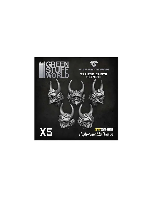 Green Stuff S368 422707 Traitor Daimyo Helmets Reducere