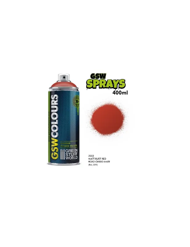 Green Stuff 505917 Spray Primer Colour Matt Red Rust 400 ml Reducere
