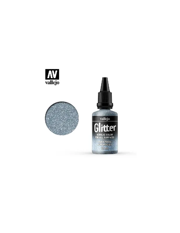 Reducere extra Vallejo 57602 Glitter Silver 32ml