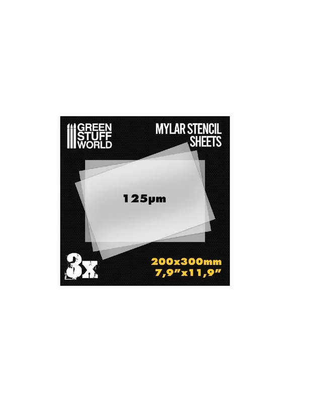 Green Stuff 10353 508529 A4 Mylar Stencil Sheets x3 Ofertă de sezon