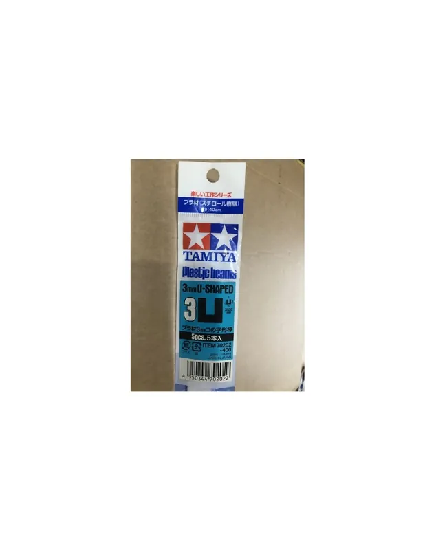 Tamiya 70202 Plastic Beams 3mm U-Shaped x 40cm Ofertă limitată