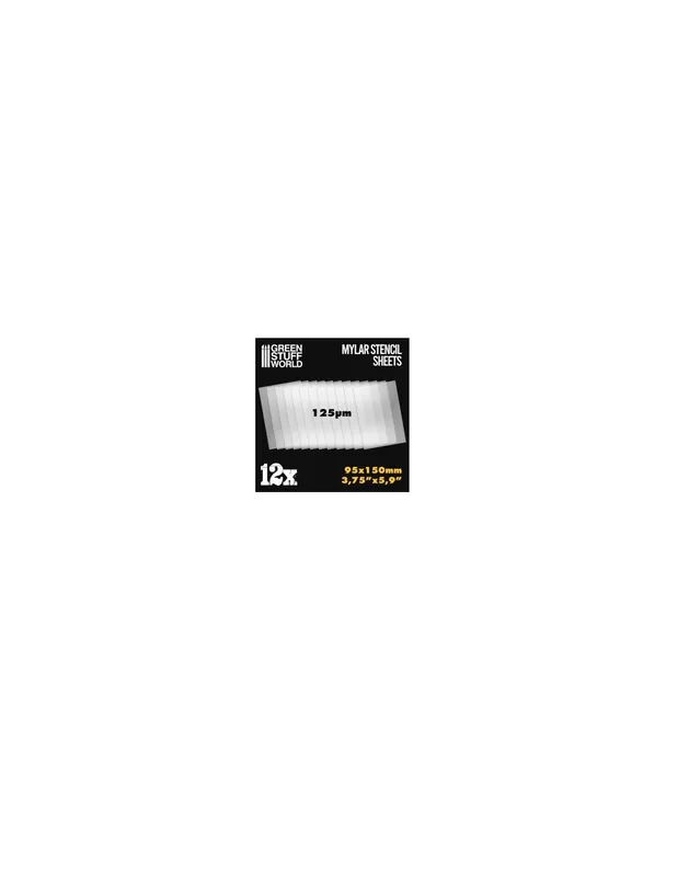 Green Stuff 10354 508536 Small Mylar Stencil Sheet x12 (95x150mm) Livrare expres