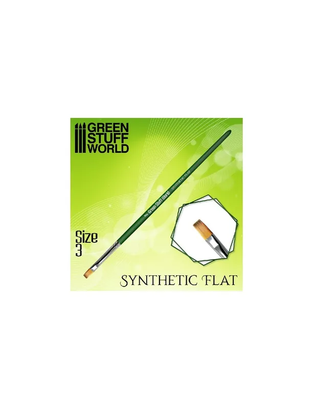 Reducere extra Green Stuff 2457 508161Flat Synthetic Brush Size 3