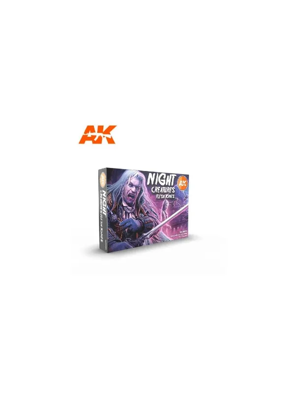 AK Interactive AK11602 Night Creature Flesh Tones Color Set Lichidare de stoc