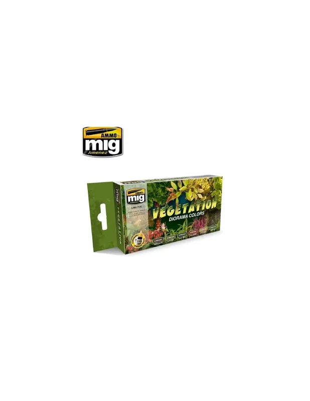 A.MIG-7176 Vegetation Diorama Colors Set (6x17ml) Cumpără acum