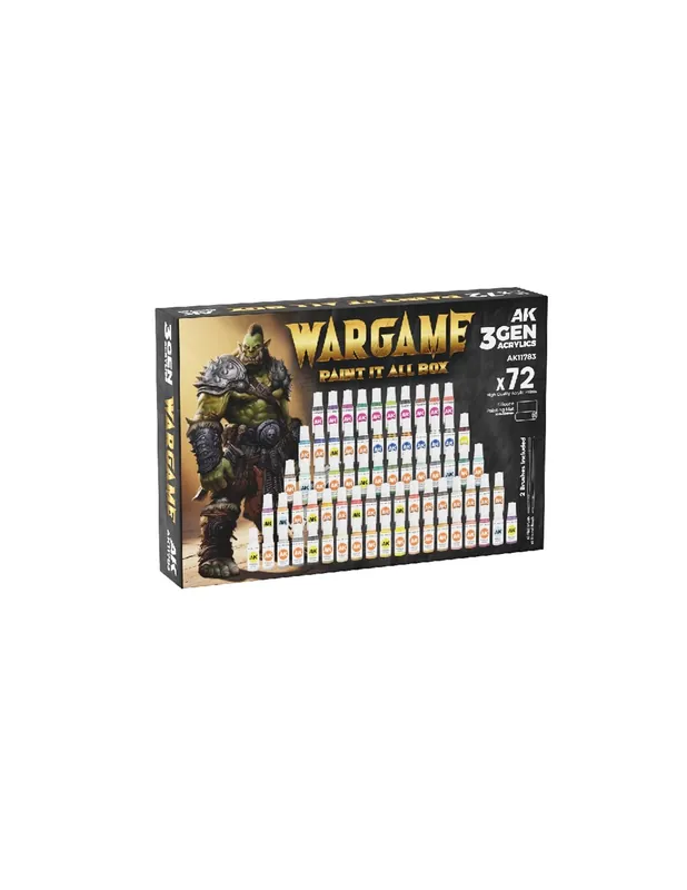AK Interactive 11783 Wargame Paint It All Box 72 Colors 3Gen Cumpără acum