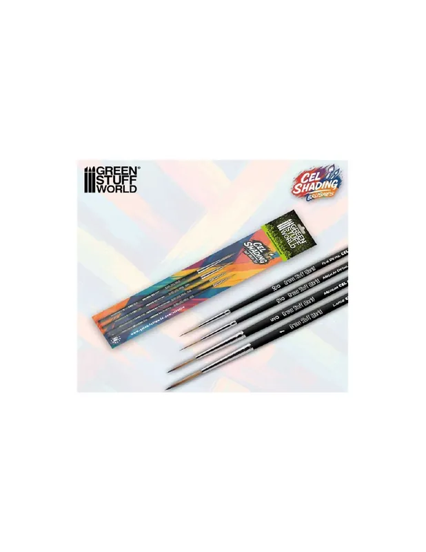 Bestseller Green Stuff 14169 536699 Synthetic Cel Shading Brushes Pack x4