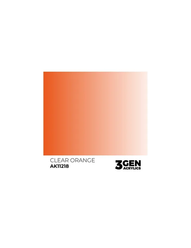 Preț promoțional AK Interactive 3GEN AK11218 Clear Orange 18ml