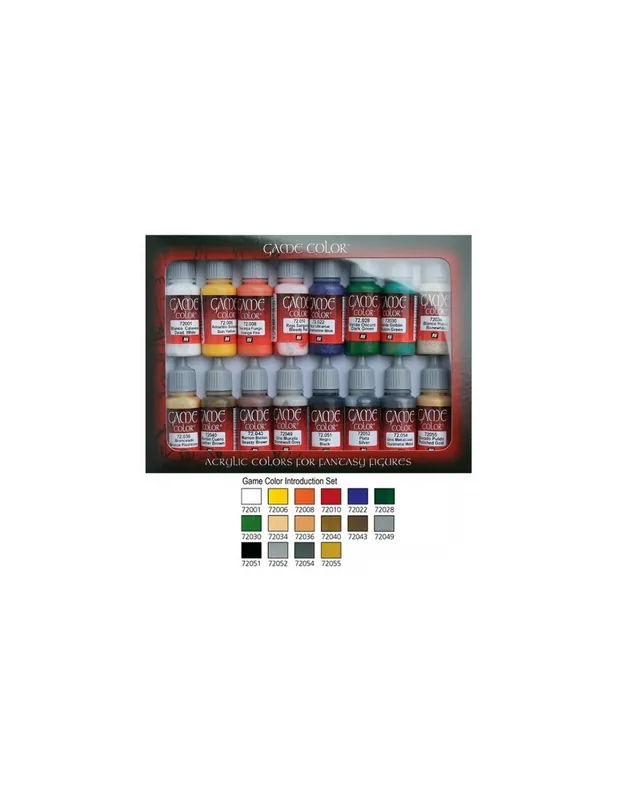 Vallejo 72299 Game Color Set Introduction 16 Bottles x17 ml. Preț mic