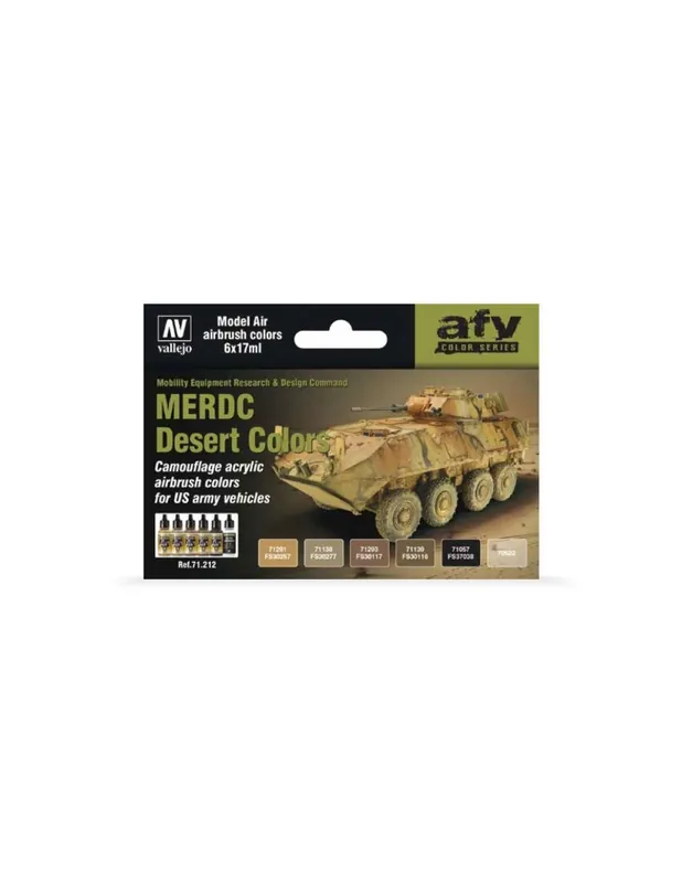 Nu rata Vallejo 71212 Model Air Set Merdc Desert Color