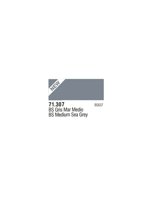 Popular Vallejo 71307 MODEL AIR BS Medium Sea Grey 17ml
