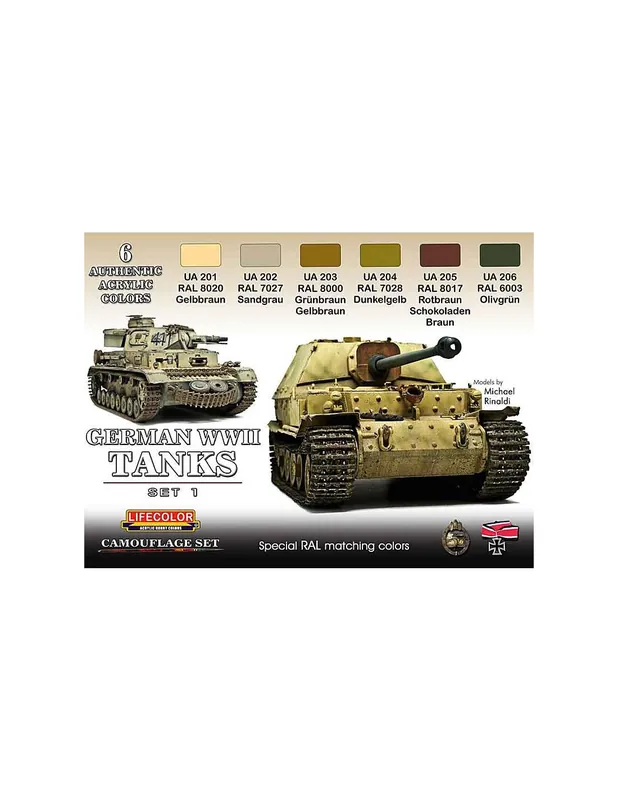 Lifecolor CS01 German WWII Tanks Set1 6x22ml Ofertă specială