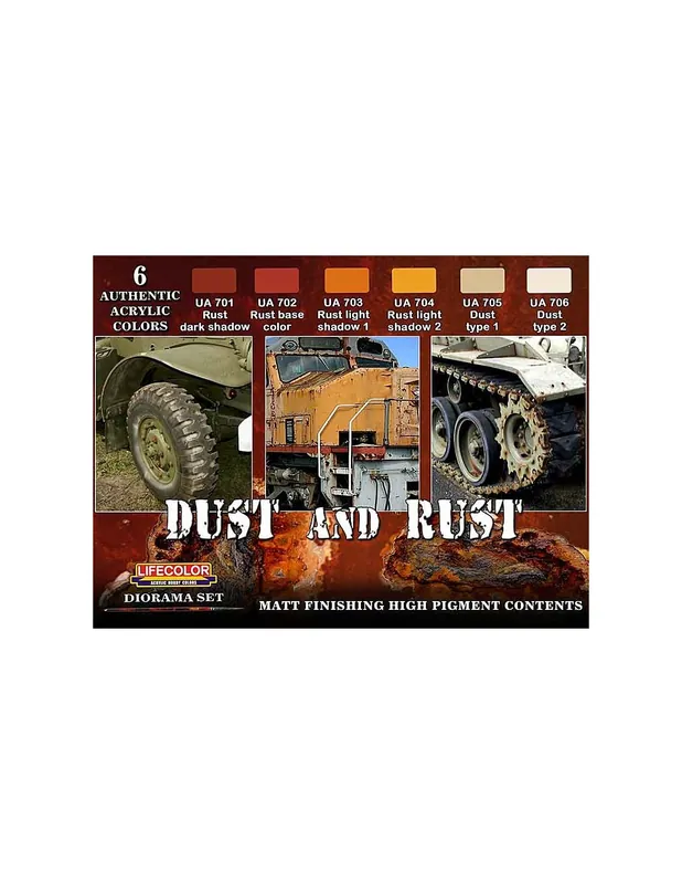 Plată sigură Lifecolor CS10 Dust and Rust Set 6x22ml