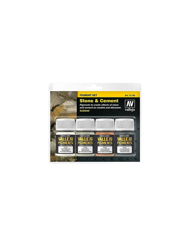 Ofertă Vallejo 73192 Pigments Set - Stone & Cement 4X35ml