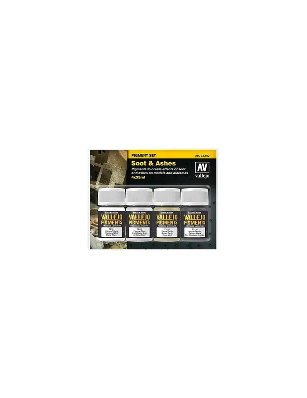 Vallejo 73193 Pigments Set - Soot & Ashes 4x35ml Preț promoțional