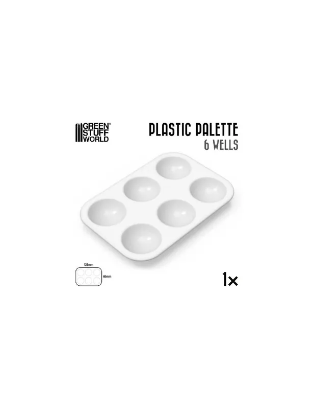 Green Stuff 5390 527505 Plastic Palette 6 Wells Chilipir