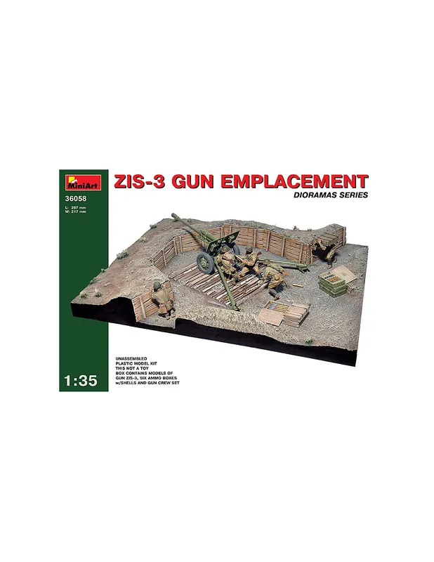 Livrare expres MiniArt 36058 ZIS-3 Gun Emplacement