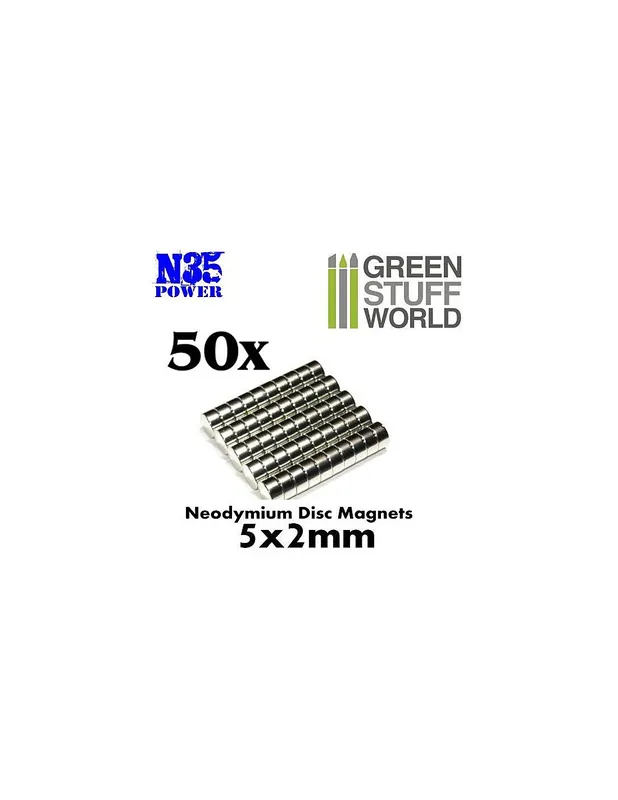 Green Stuff 365531 Neodymium Magnets 5X2MM 50 BUC Ofertă limitată
