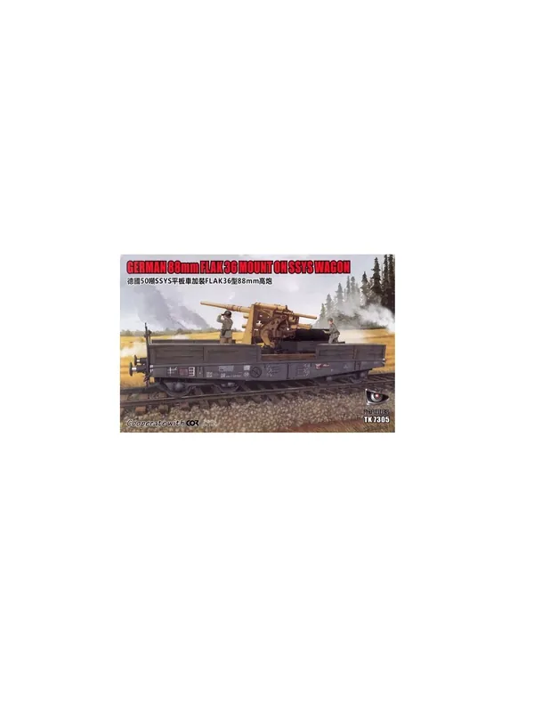 Comandă acum T-Model TK7305 German 88mm FLAK 36 Mount on SSYS Wagon