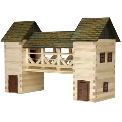 Ofertă exclusivă Set constructie arhitectura Pod, 259 piese din lemn, Walachia