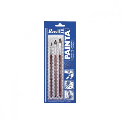 Set 3 pensule plate Revell, pentru machete Reducere