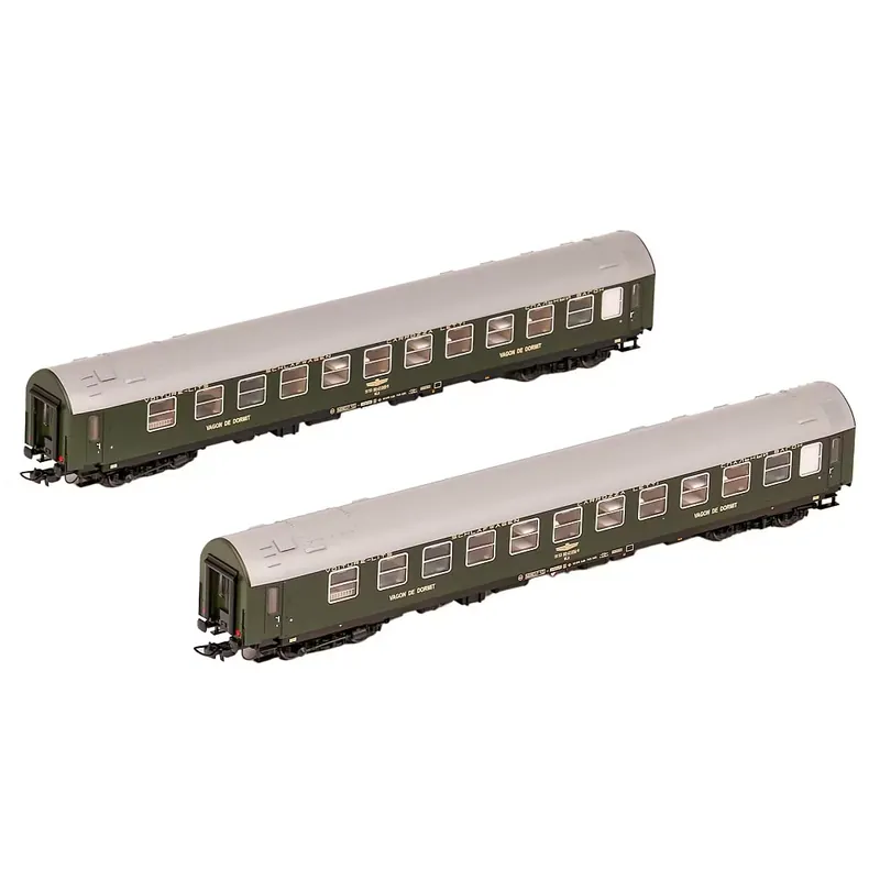 Set doua vagoane de dormit CFR epoca IV seria 60-41 HO Preferatul clienților