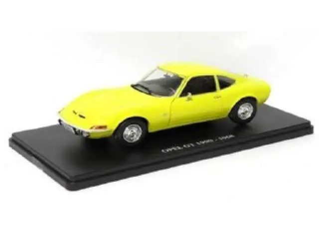 Macheta 1968 Opel GT 1900 1 24 replica metal Galben Ultima șansă