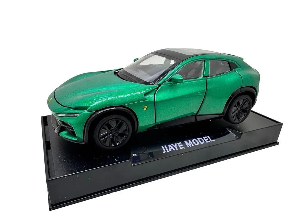 Macheta Ferrari Purosangue verde 1 32 metal lumini si sunete usi functionale Preferatul clienților