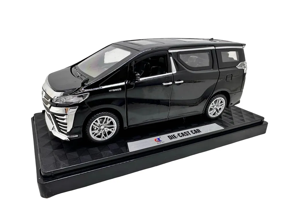 Cumpărături sigure Macheta Toyota Vellfire neagra 1 32 Usile Se Deschid Portbagaj Mobil Pull Back sunet si lumini