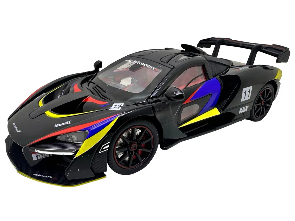 Macheta McLaren P1 negru 1 32 replica metal lumini si sunete, deschide usile Preferatul clienților