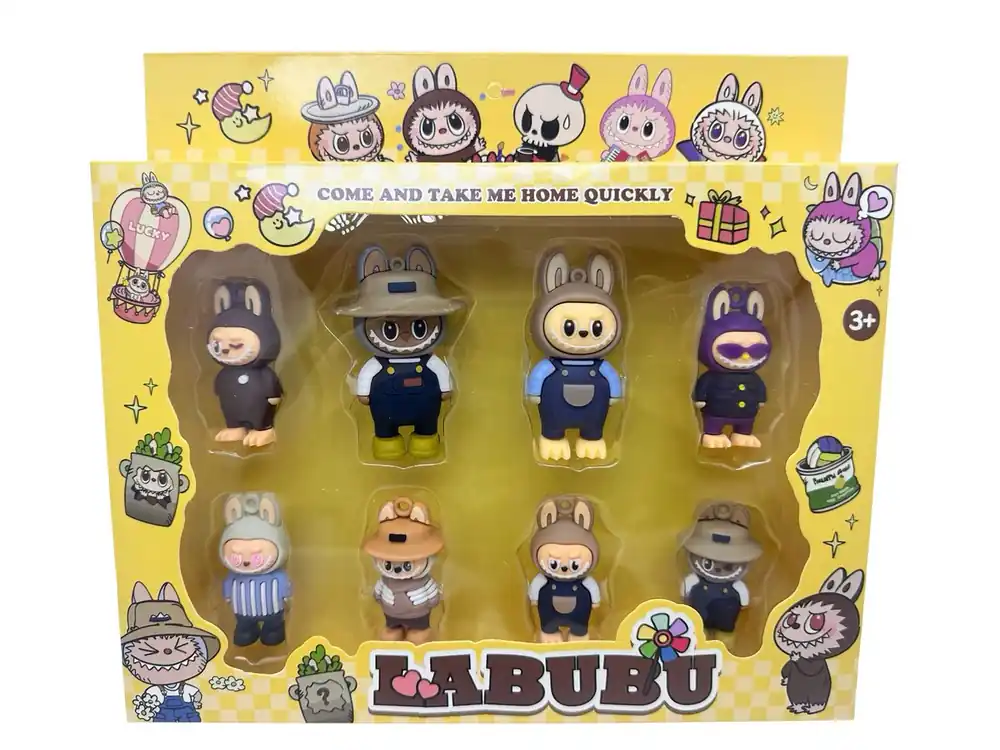 Mai ieftin Set 8 figurine Labubu, jucarii colectie pentru copii