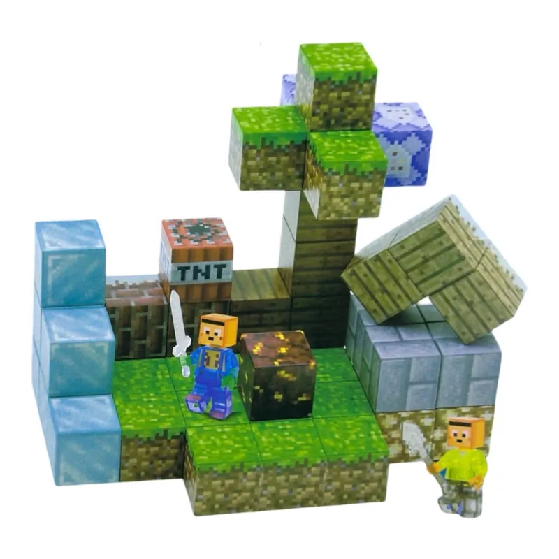 Mai ieftin Set cuburi magnetice minecraft 50 piese