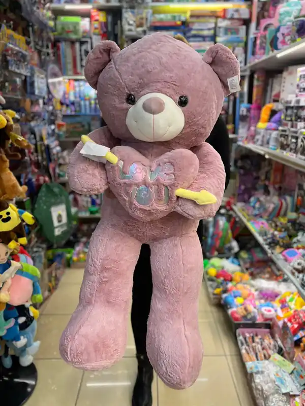 Urs de plus Cupidon roz pudra 1.1m Preferatul clienților