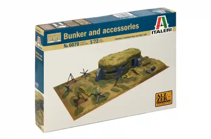 Italeri 6070 - 1 72 Bunker And Accessories From WW II Plată sigură