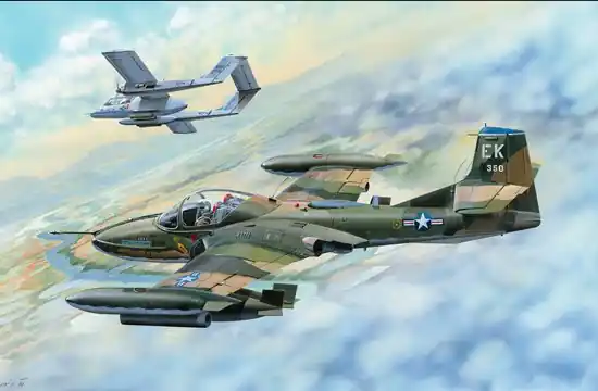 Trumpeter 02889 - 1 48 A-37B Dragonfly Light Ground-Attack Aircraft Reducere