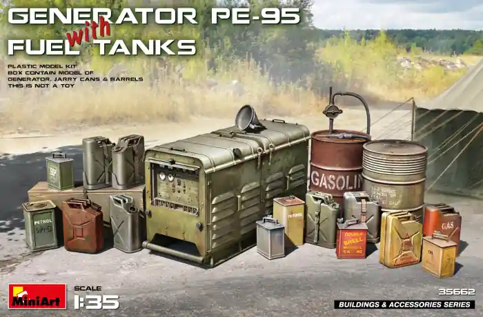 Reducere specială MiniArt 35662 - 1 35 Generator PE-95 with Fuel Tanks
